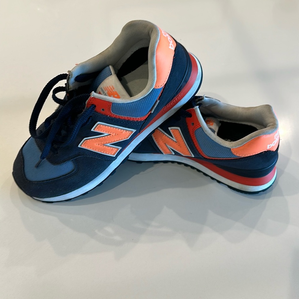 New balance 574 blue and orange